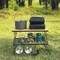 Anti barbecue di campeggio piegante portatile di scottatura di piegatura di altezza della tabella 25cm del parco